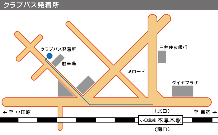 クラブバス発着場所